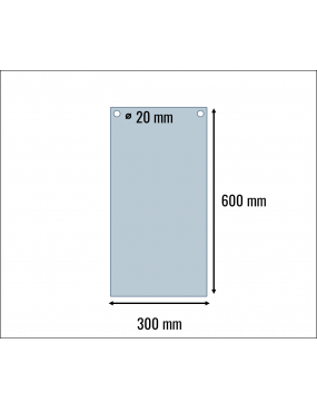 Gong Rectangle
 Epaisseur-Hardox 500 - 12 mm Couleur-rouge-blanc Dimension Rectangle-L300 mm x L600mm